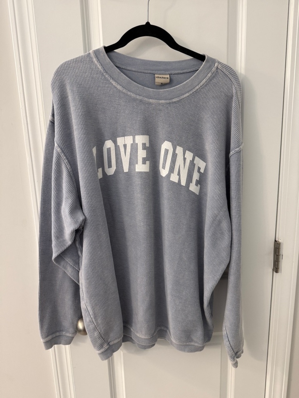 Love One Relaxed Crewneck Sweatshirt - Pale Blue